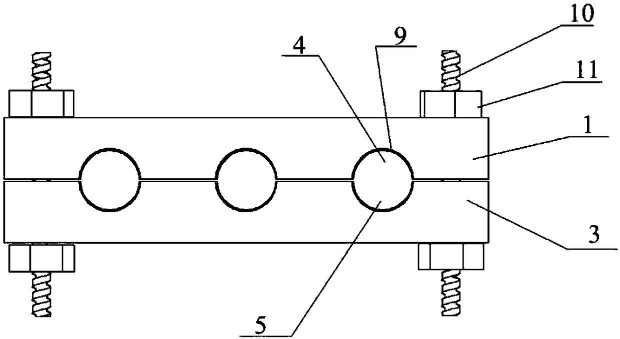 Combined hoop for fixing cable