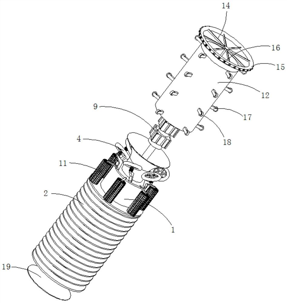 Power cable pipeline cleaning device and using method thereof