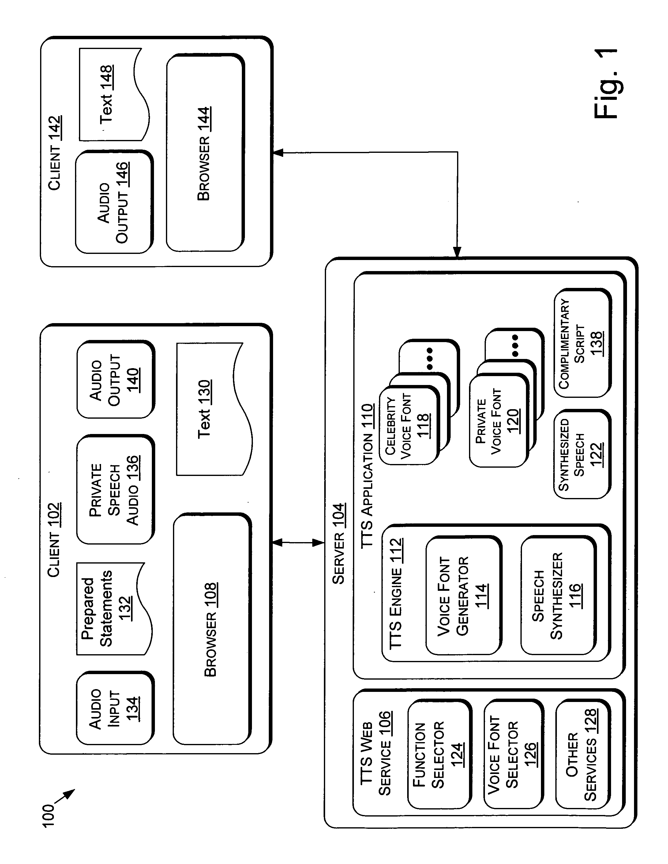 Providing personalized voice front for text-to-speech applications