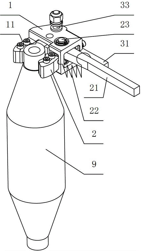 Manipulator mechanism for grabbing ring bobbin during frame spinning doffing