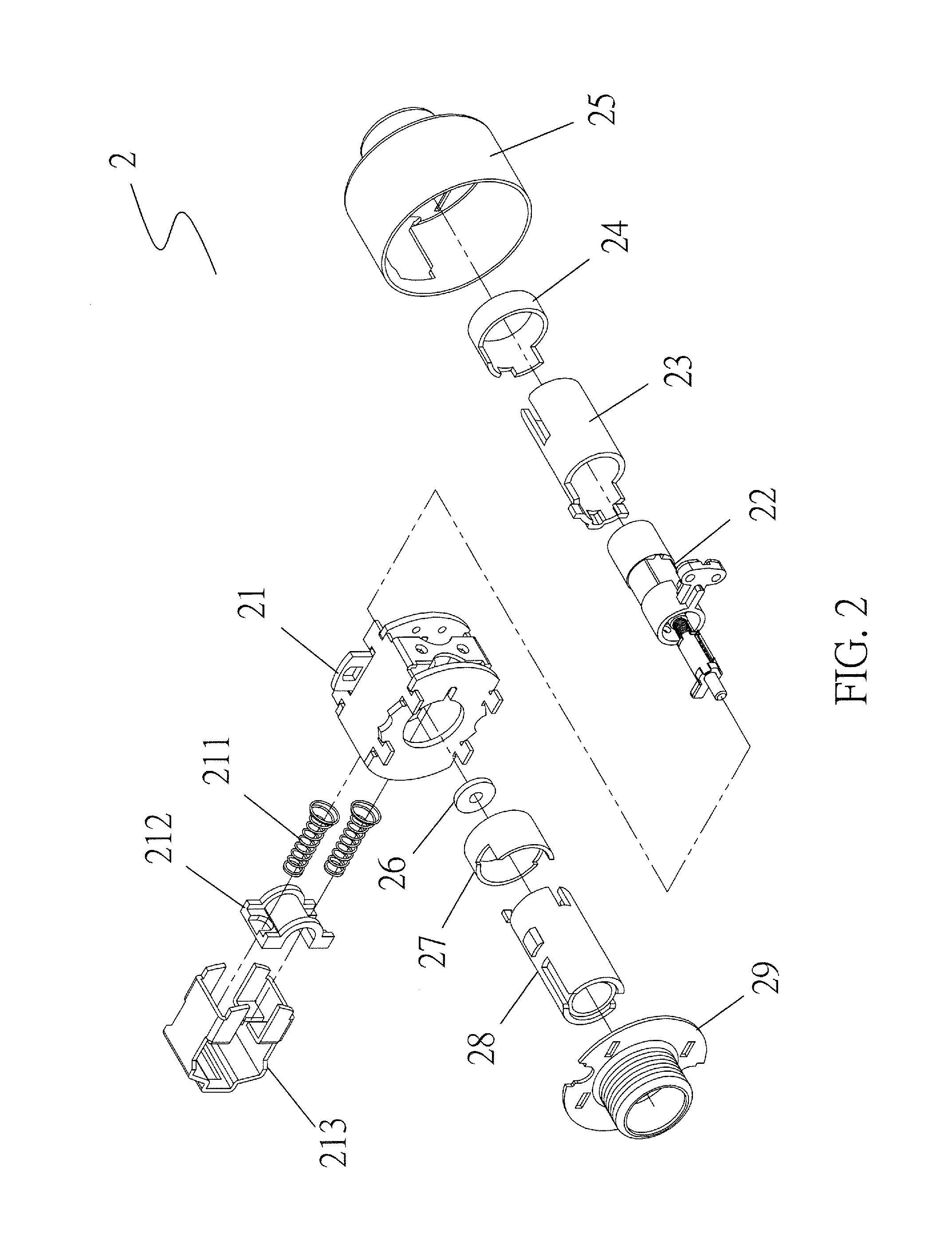 Driving structure of electronic lock