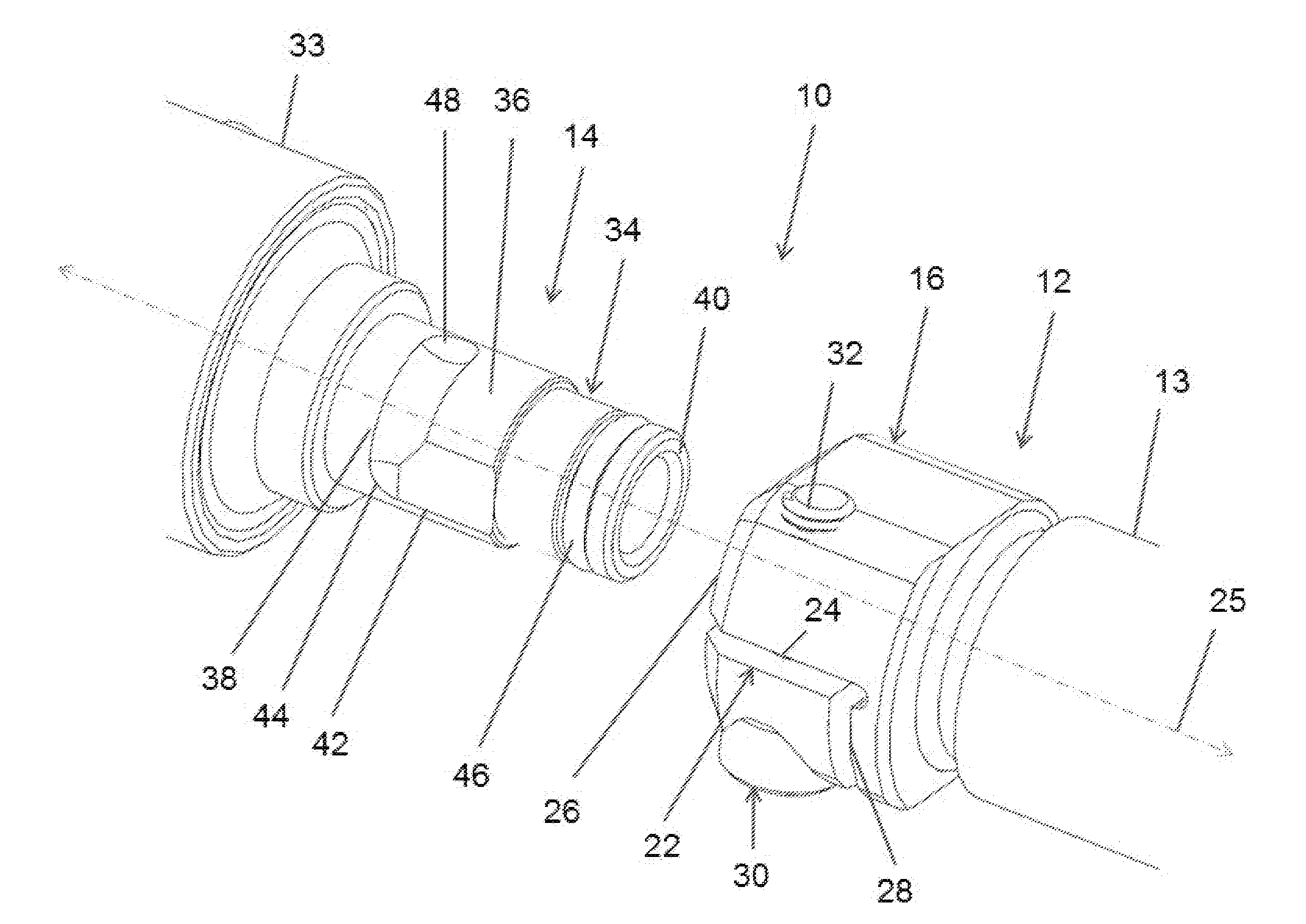 Hand-turnable welding cable connection