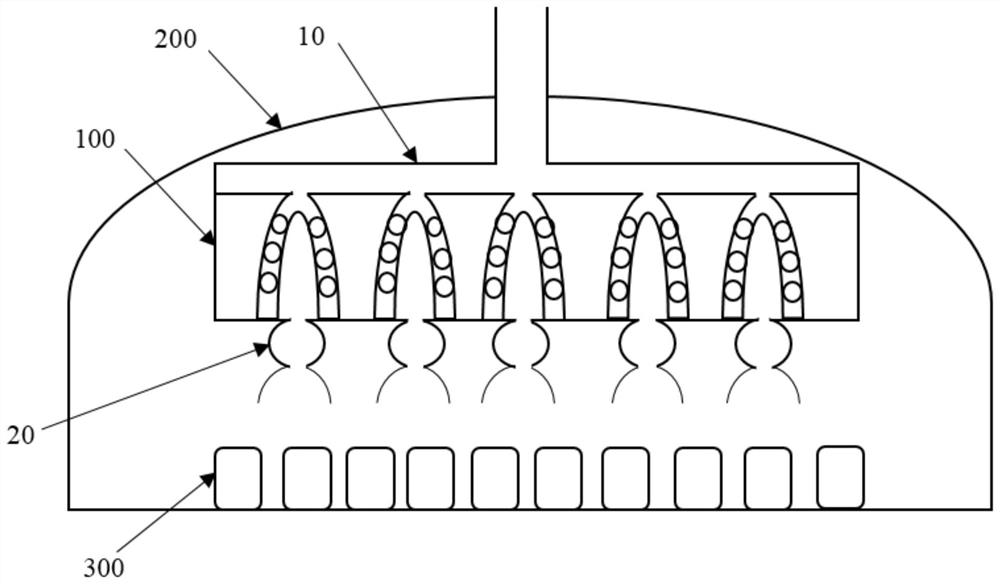 Gas phase distribution device and catalytic reaction equipment