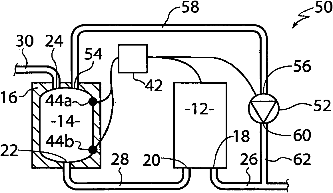 A water heating system and a method of operating same