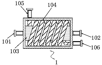 Treatment device for non-ferrous metal smelting exhaust gas