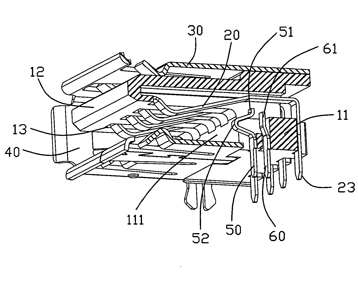 Electrical connector with a pair of improved detacting pins