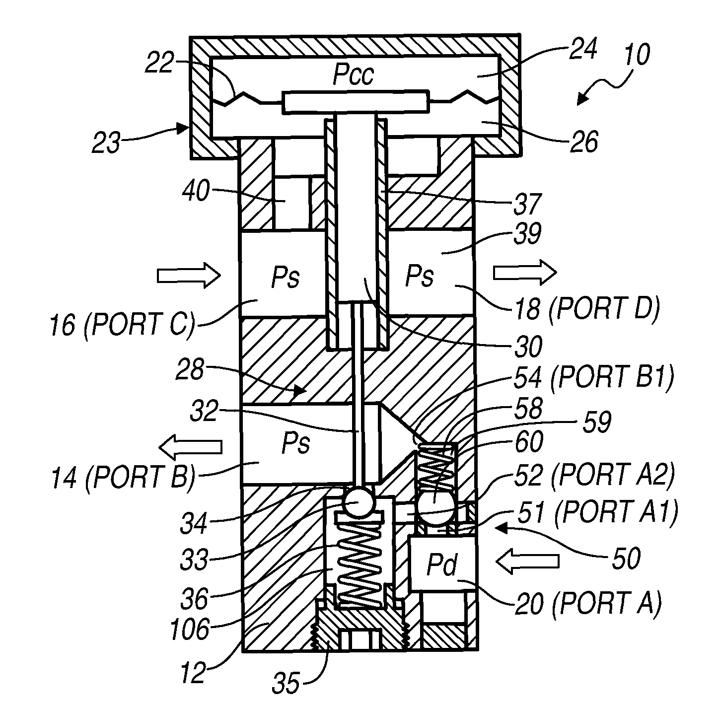 Air conditioning circuit control using a thermostatic expansion valve and sequence valve