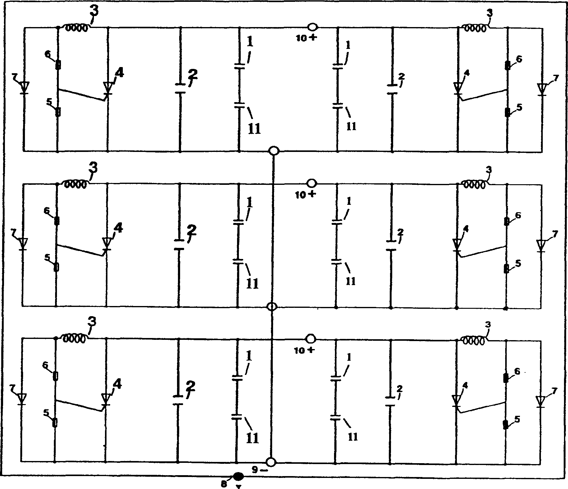 Three phase electron electricity saving apparatus