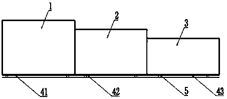 Three-section combined type mobile warehouse