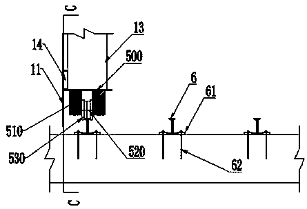 Three-section combined type mobile warehouse