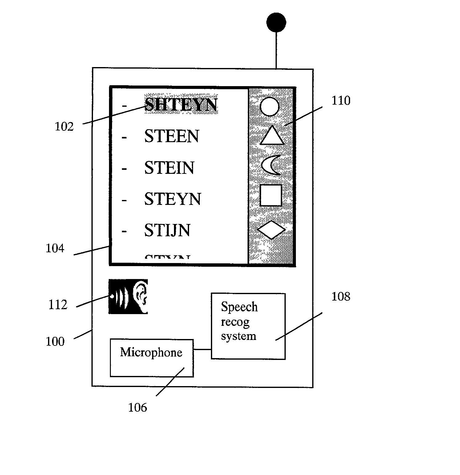 UI with graphics-assisted voice control system