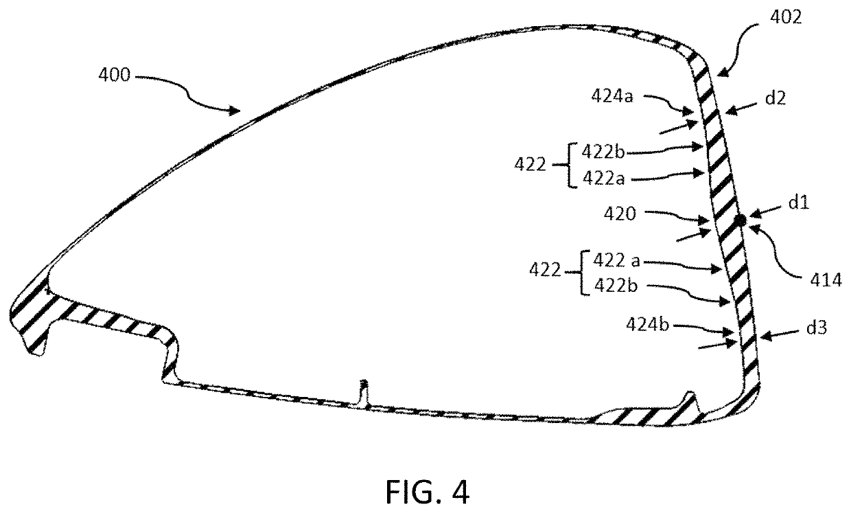 Golf club head with improved variable thickness striking face