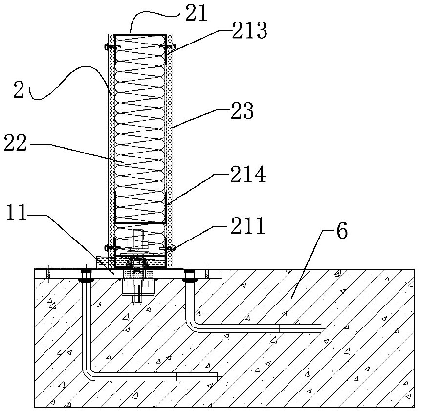 Interlayer fire blocking structure of curtain wall based on raised floor design and its construction method