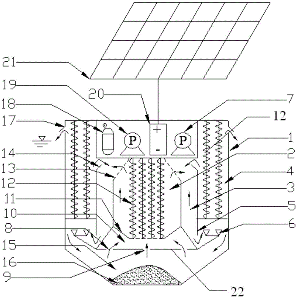 An integrated device for solar eutrophication water treatment and phosphorus recovery