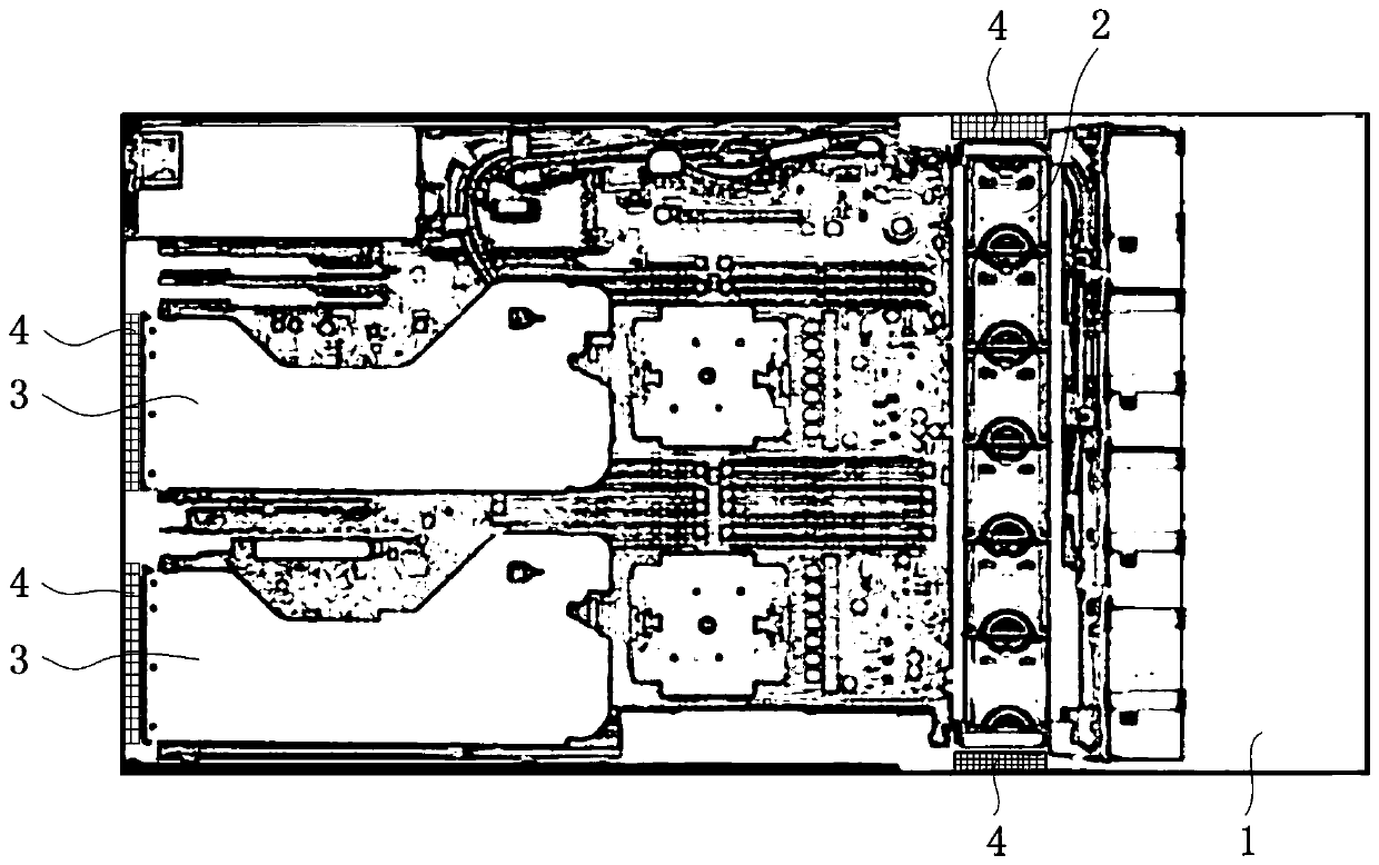 Server and hard disk performance vibration influence weakening structure thereof