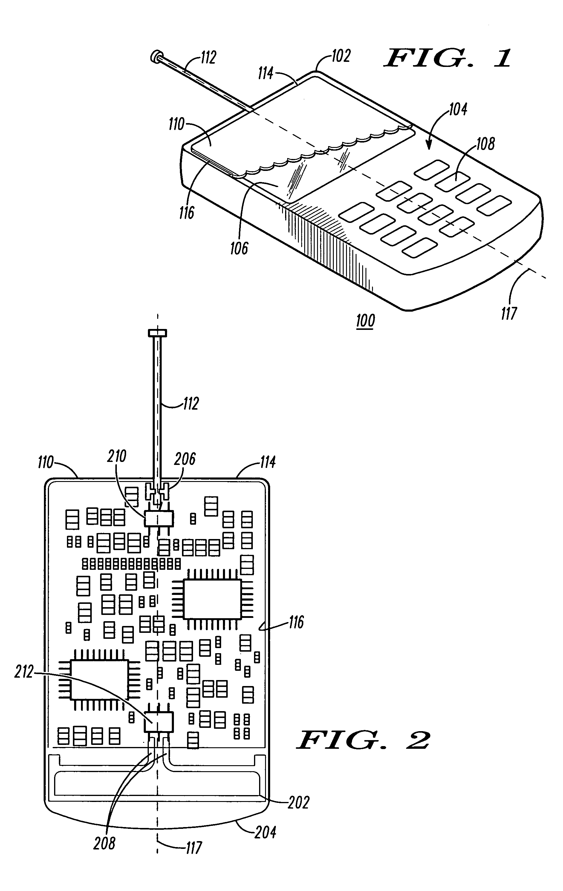 Multi-antenna handheld wireless communication device