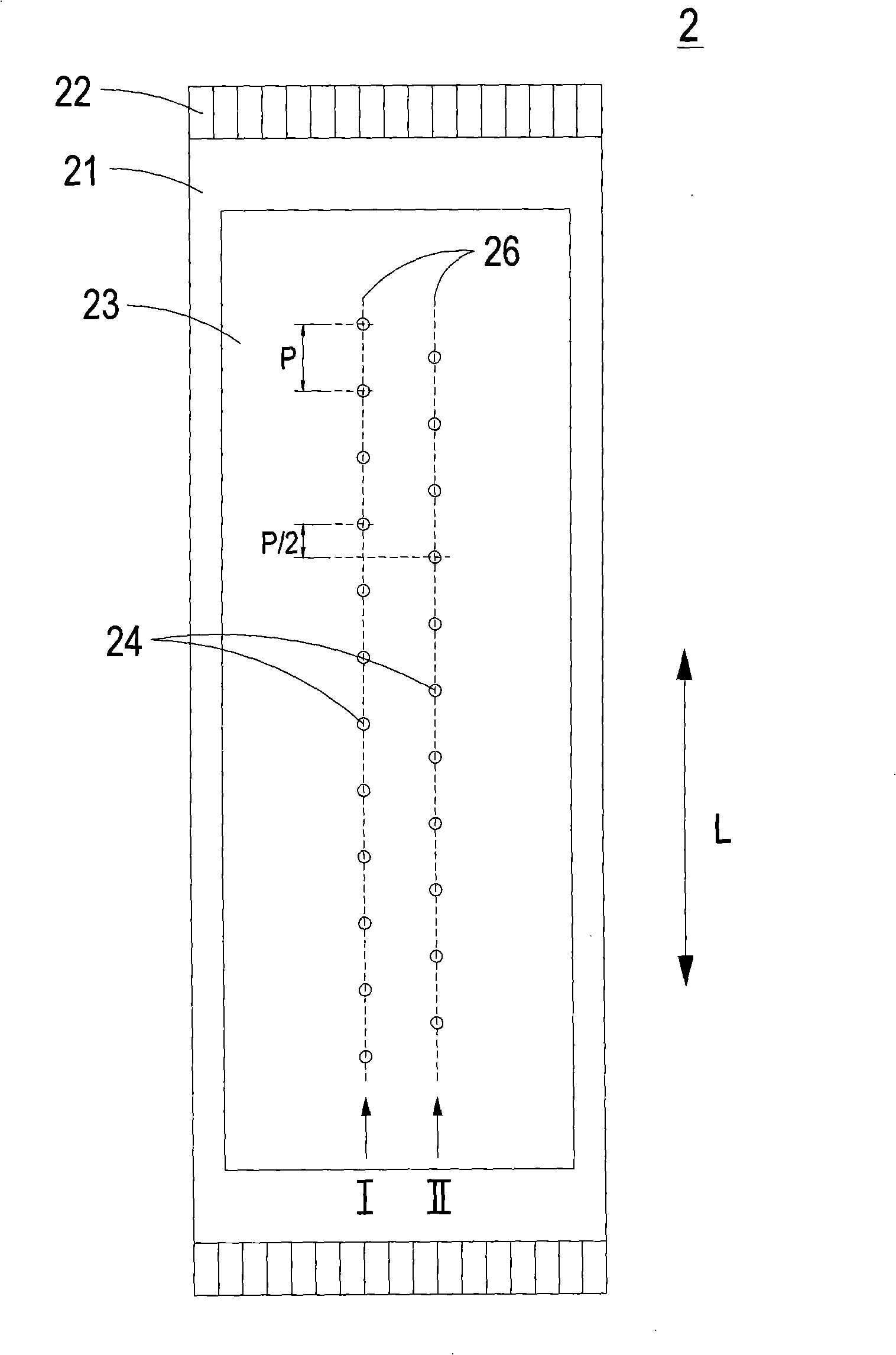 Monochrome ink gun structure