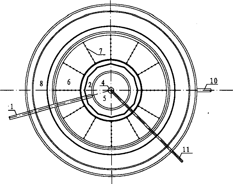 Method for realizing vertical flow of A20 process of sewage treatment and structure thereof