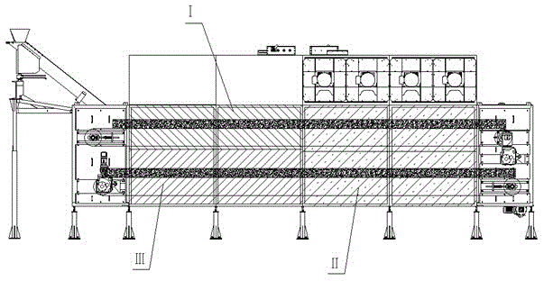 Energy-saving partitioned belt dryer