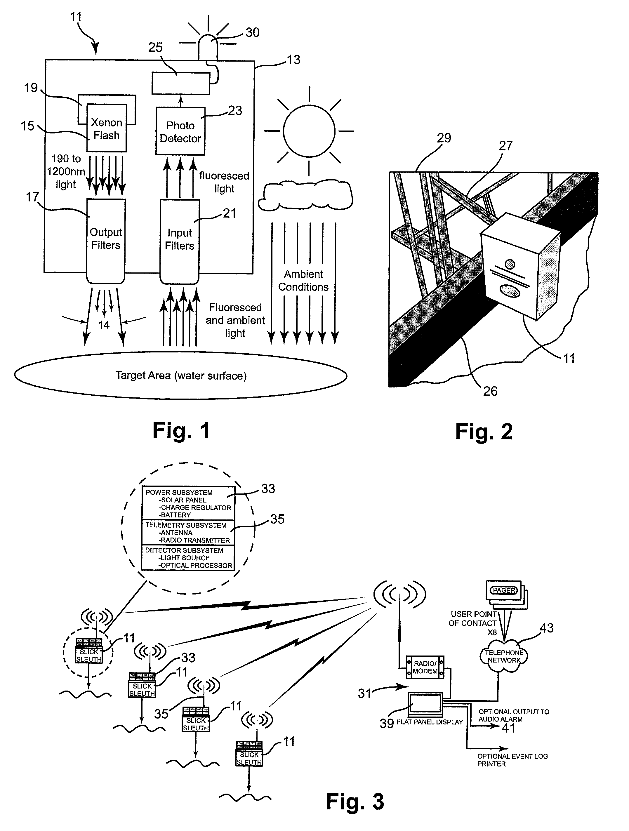 Non-contact oil spill detection apparatus and method