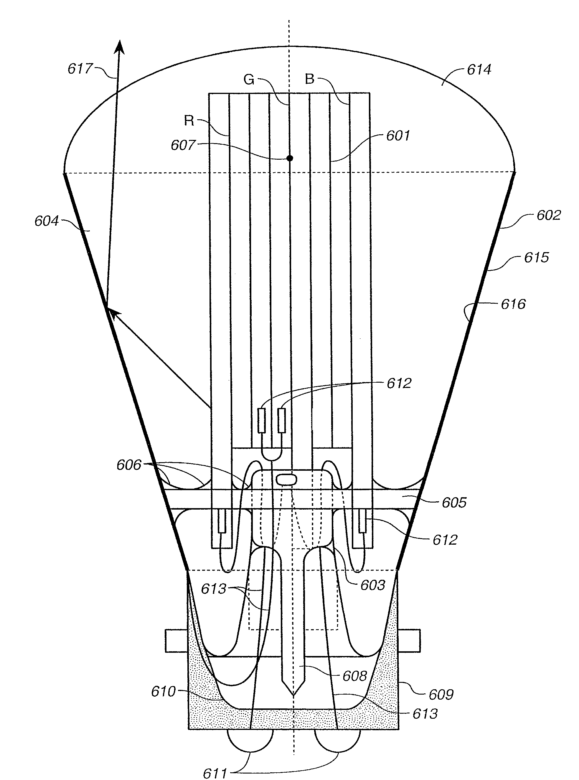 Cold cathode fluorescent display