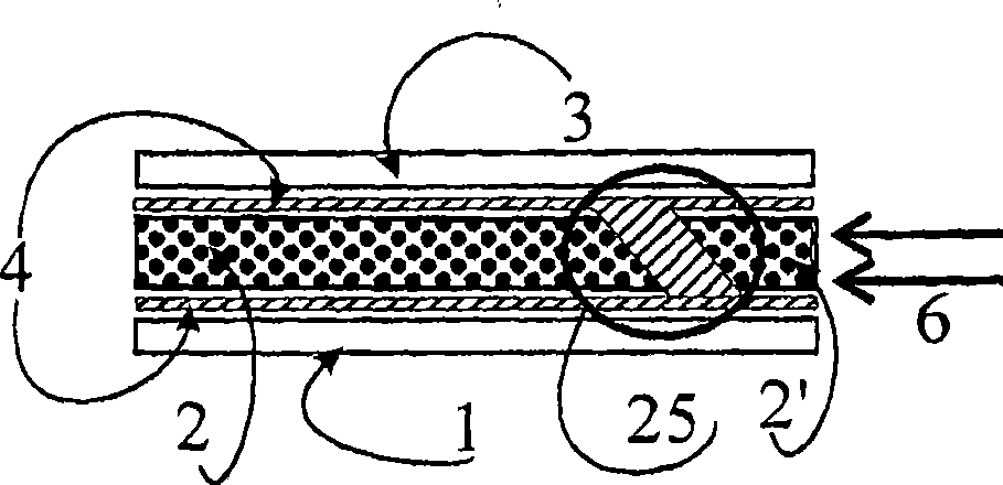 Stone-glass element with capillary cut