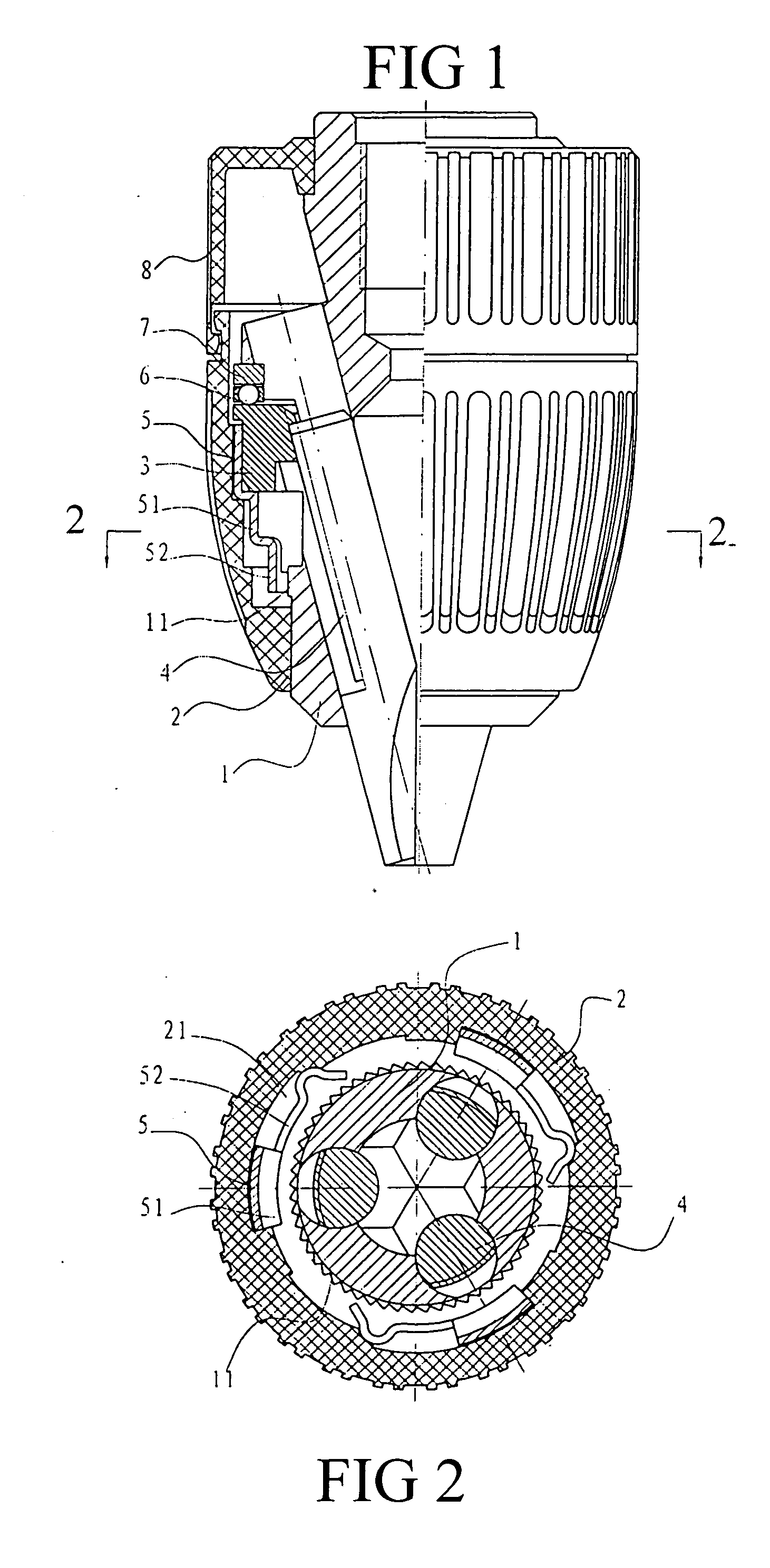 Lock type manually tightened chuck