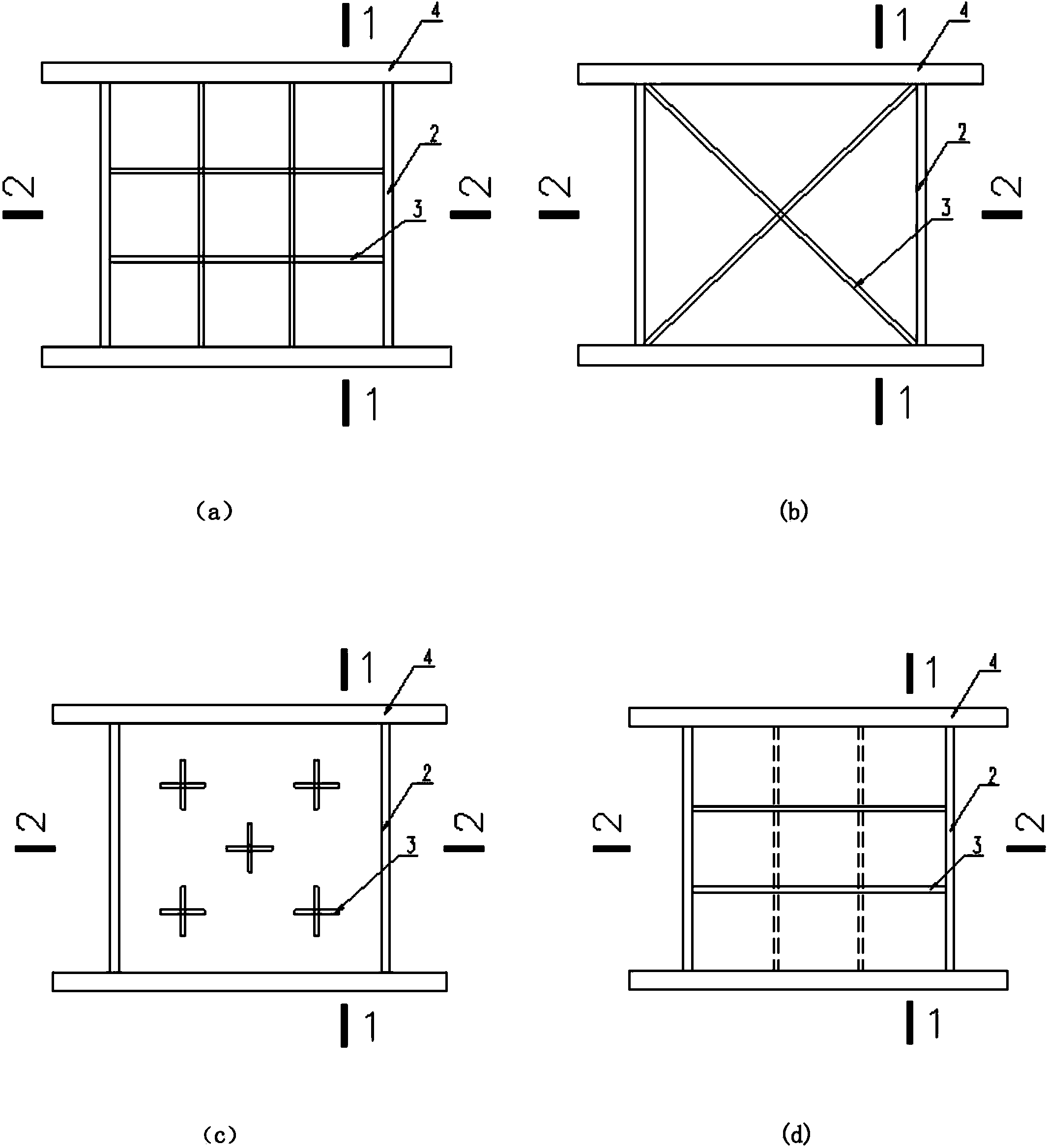 Metal damper provided with multiple shearing webs