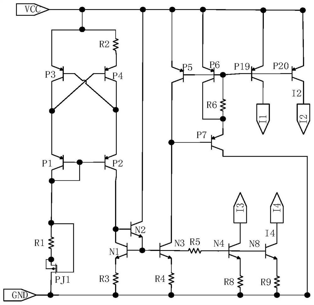 Ultra-low bias current design method based on bipolar amplifier and circuit thereof