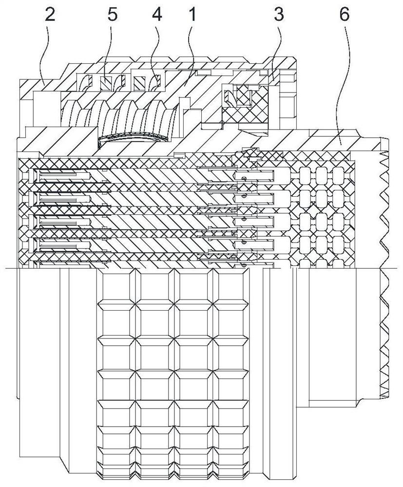 Connector with locking in-place identification function