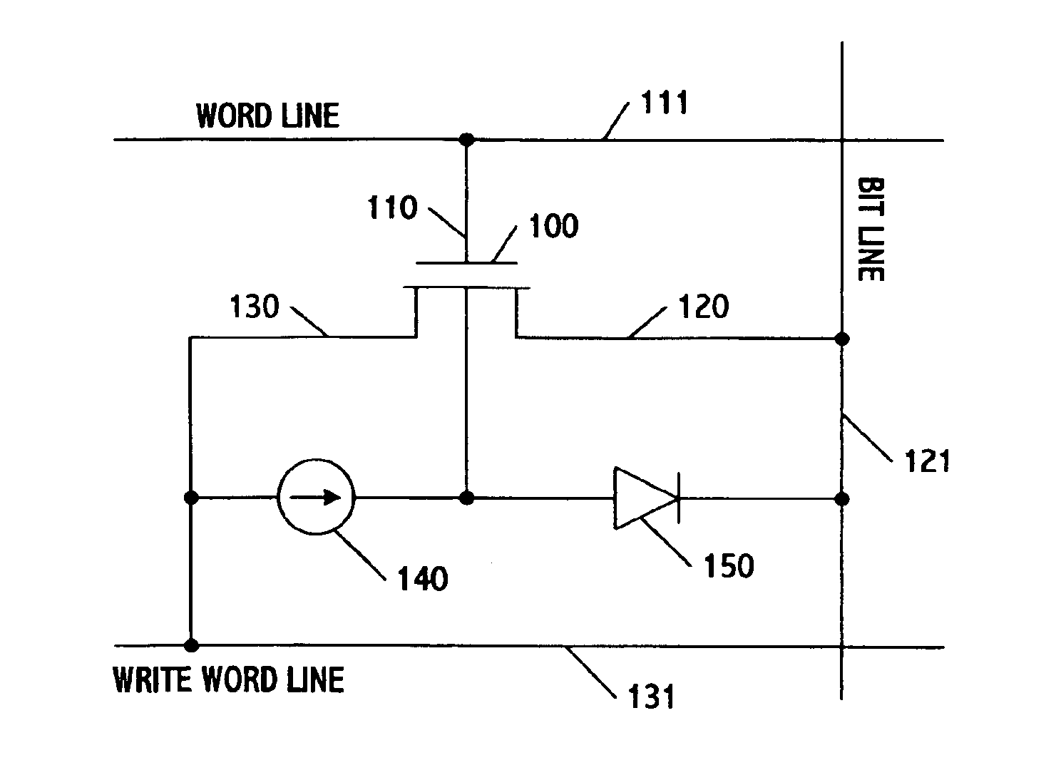 Floating-body DRAM using write word line for increased retention time