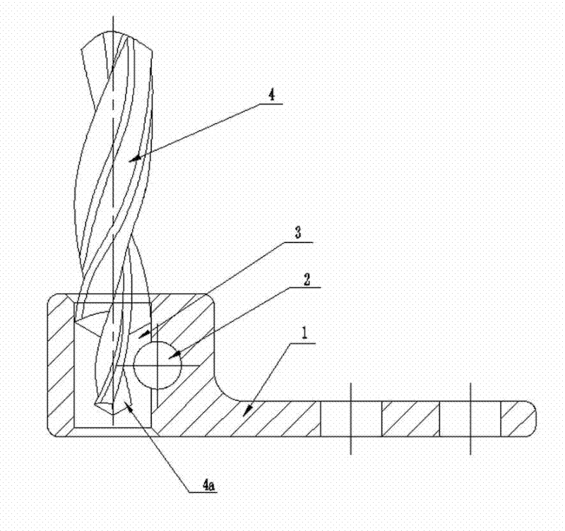 Crossed hole processing method