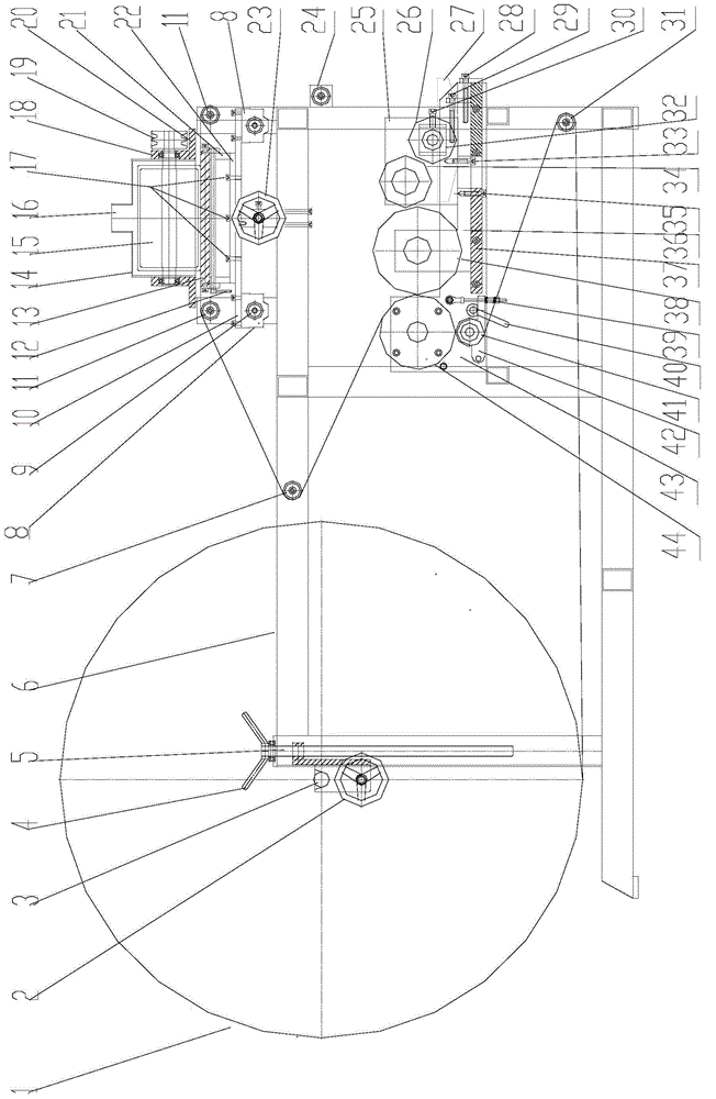 A kind of edging printing device of fireworks reel machine