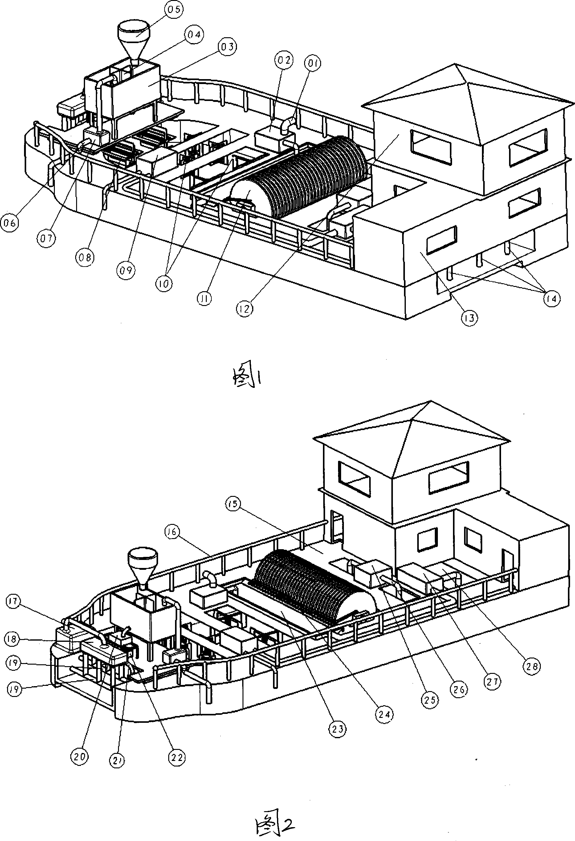 Method and device for removing eutrophication material from lake water body