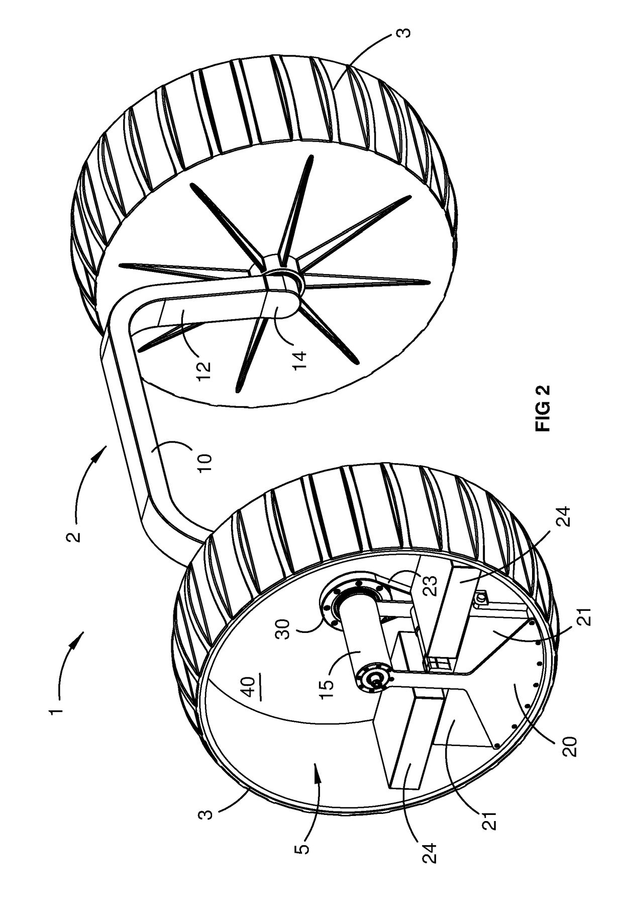 Statically stable robot using wheel with inner system