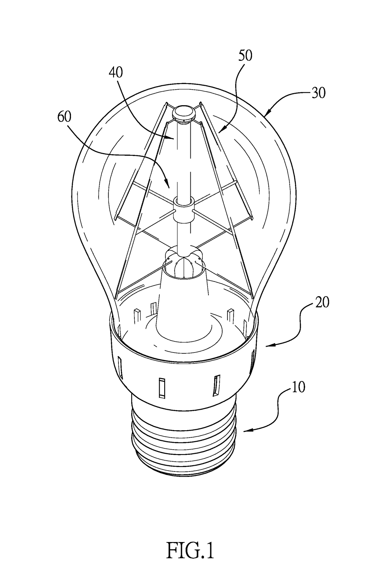 Gas-free light bulb device