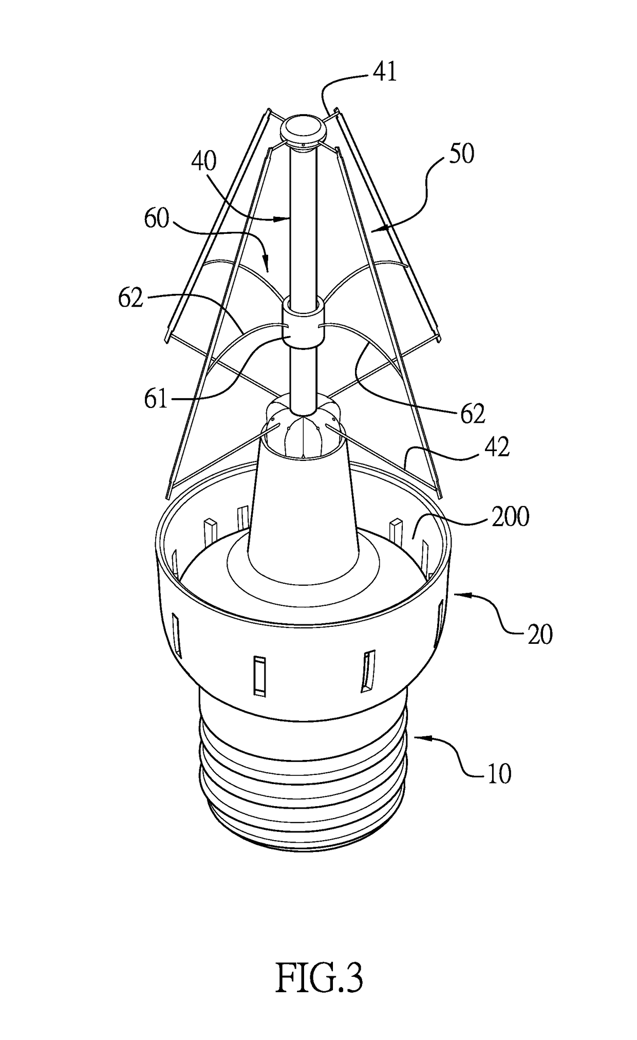 Gas-free light bulb device