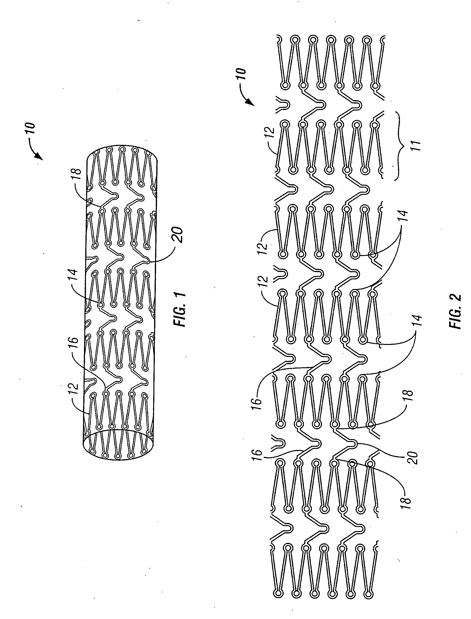 Implantable expandable medical devices having regions of differential mechanical properties and methods of making same