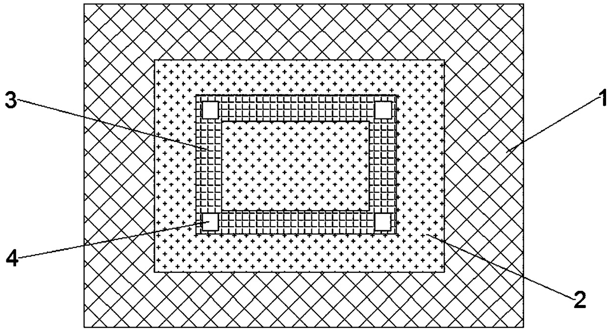 Prefabricated foundation component for assembled elevator and construction method thereof