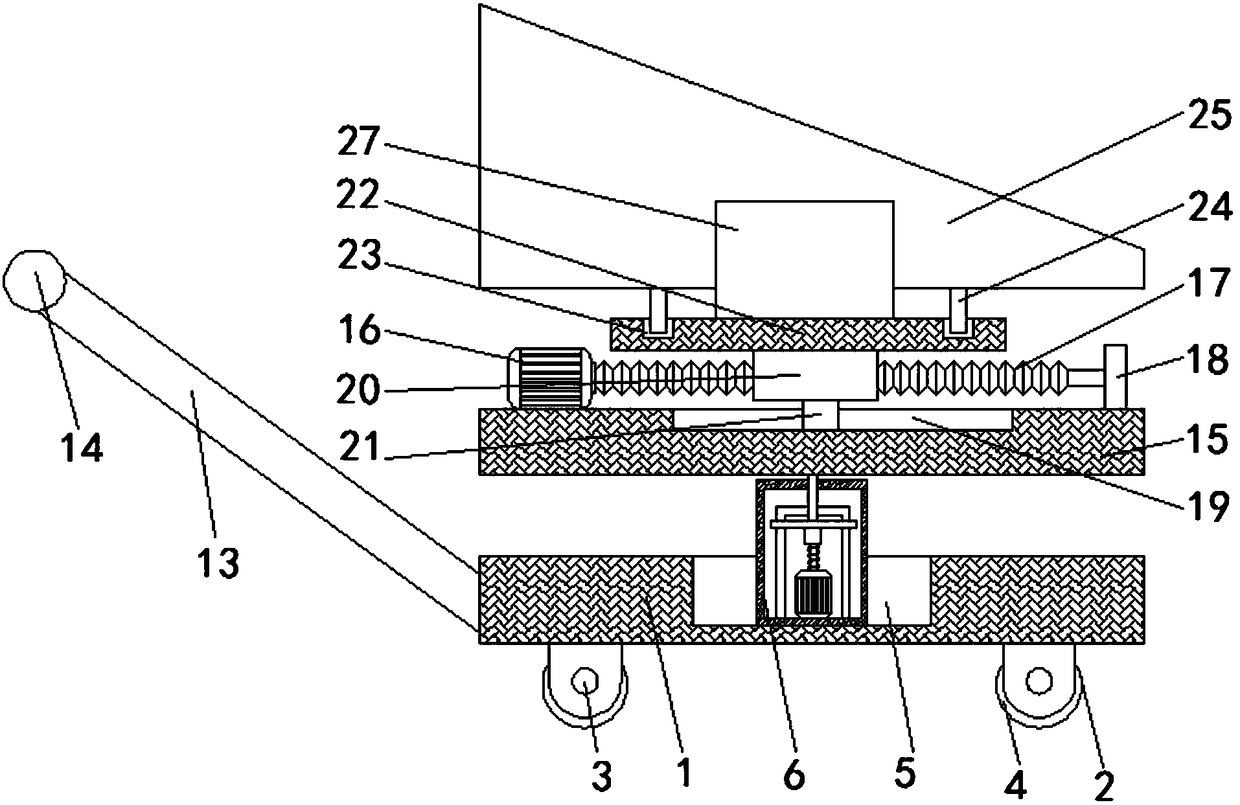 Architectural engineering cart capable of conveniently adjusting unloading positions according to construction situations