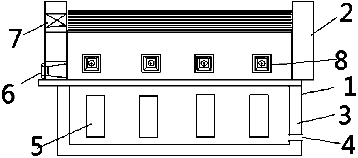 Cover plate glass electric melting furnace and heating method thereof