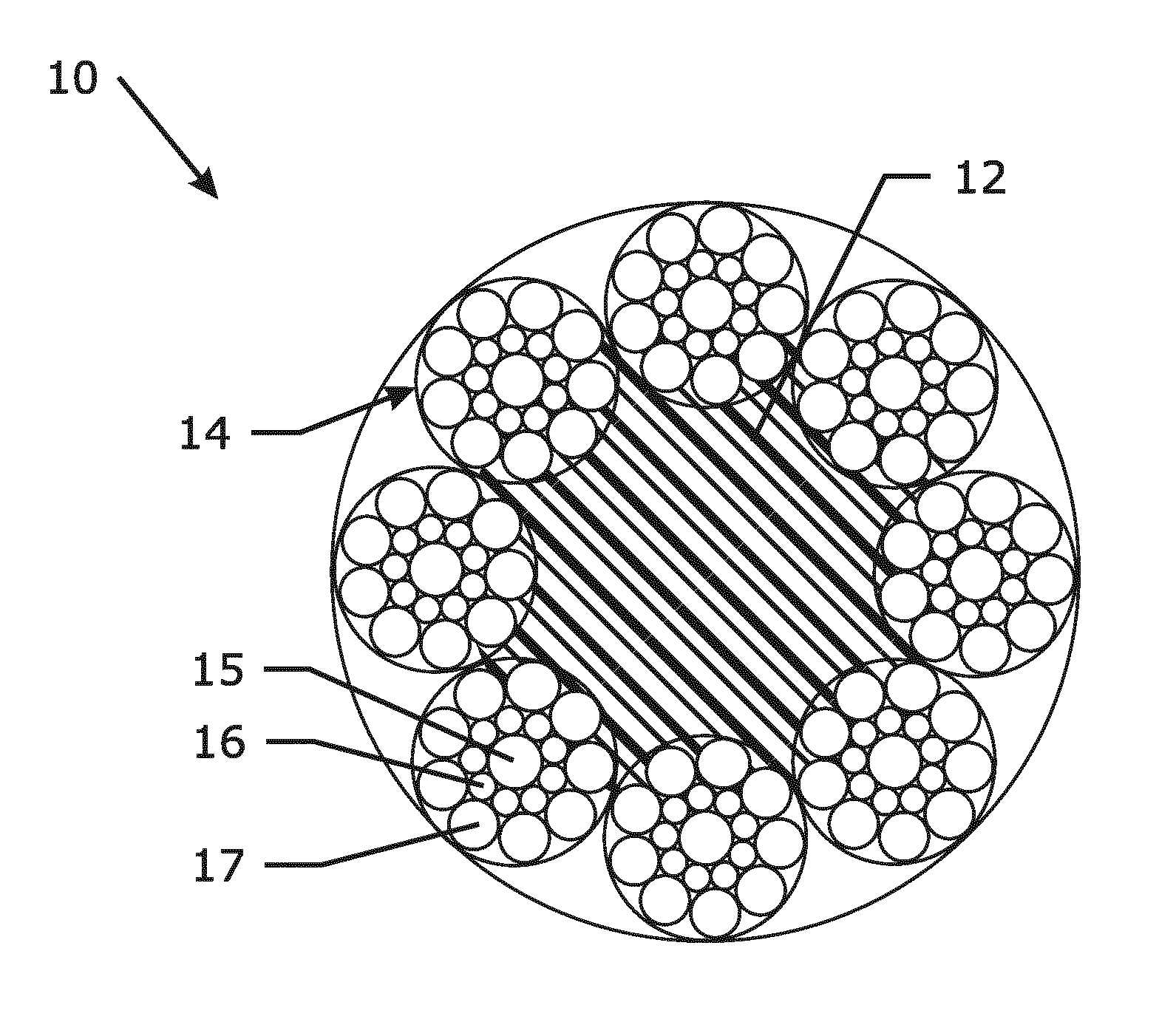 Compacted hybrid elevator rope