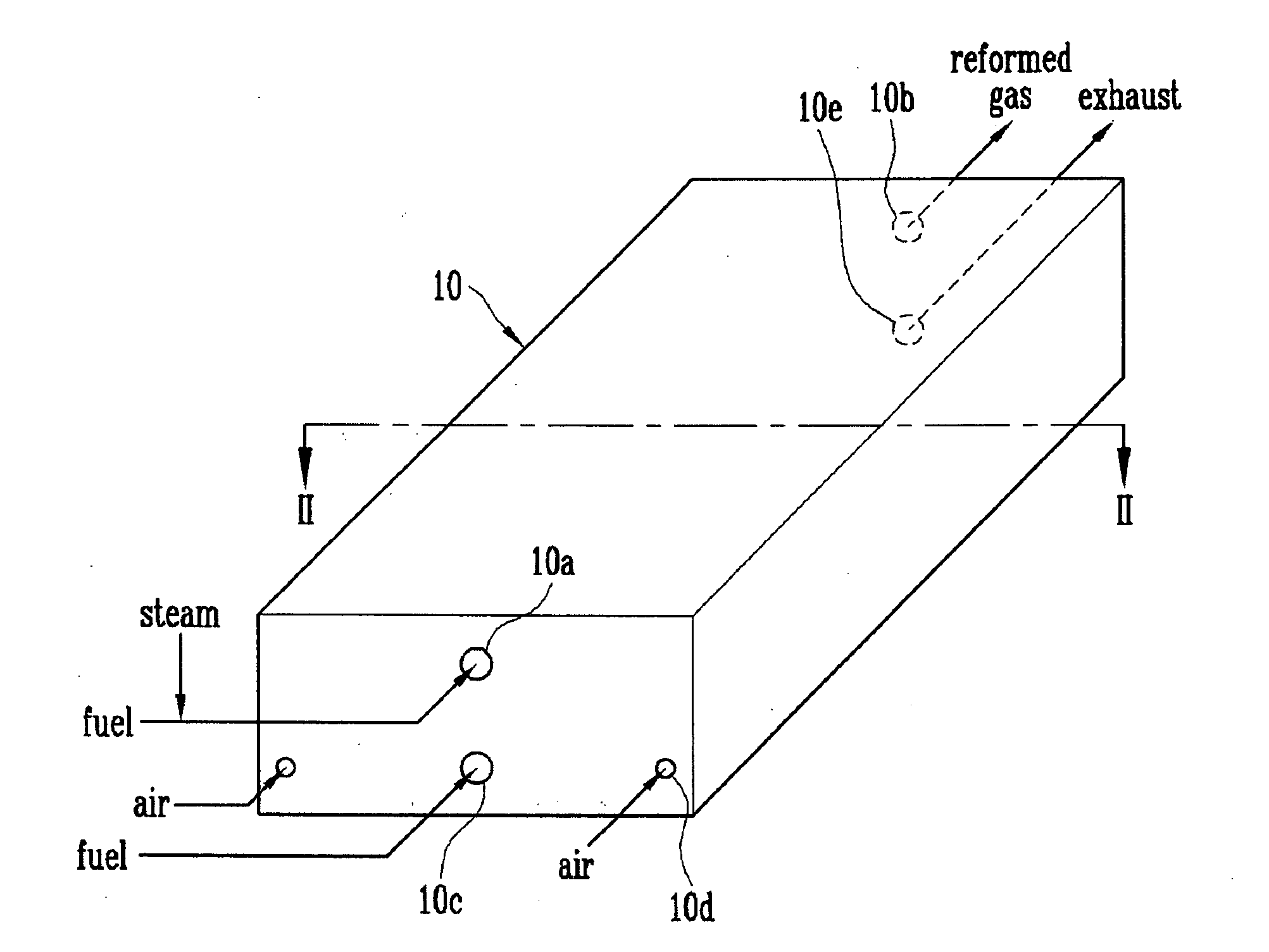 Fuel reformer using radiation