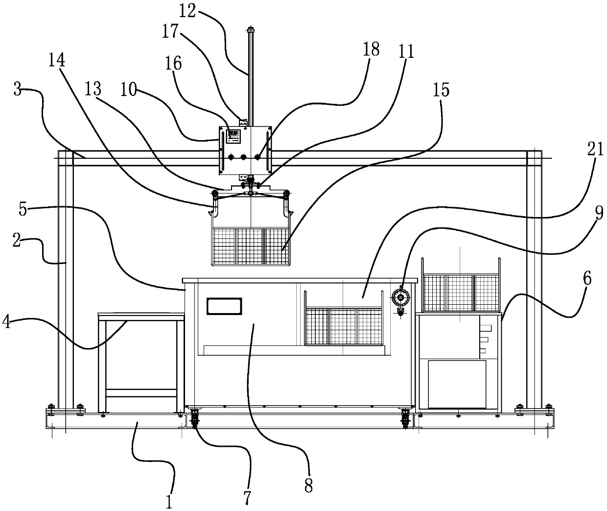 Ultrasonic washing device of high-performance storage battery plate grid