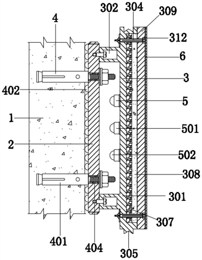 A prefabricated building wall with thermal insulation function