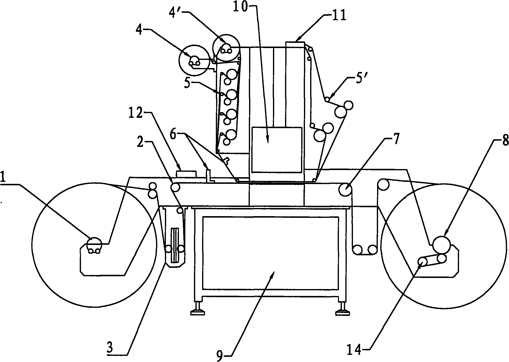 Group-type logistics bidirectional holographic positioning overprinting machine