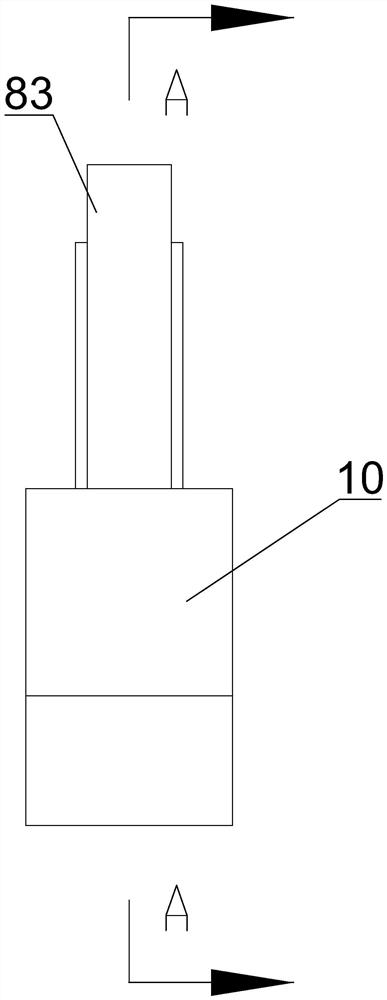 Gas-liquid mixing type square three-way pipe