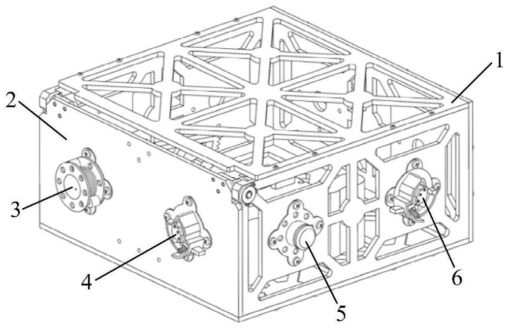 Space cell star device capable of self-adapting to splicing angle