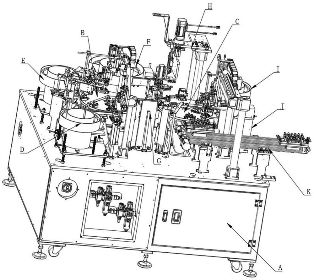 A monitoring equipment rotary joint automatic assembly machine