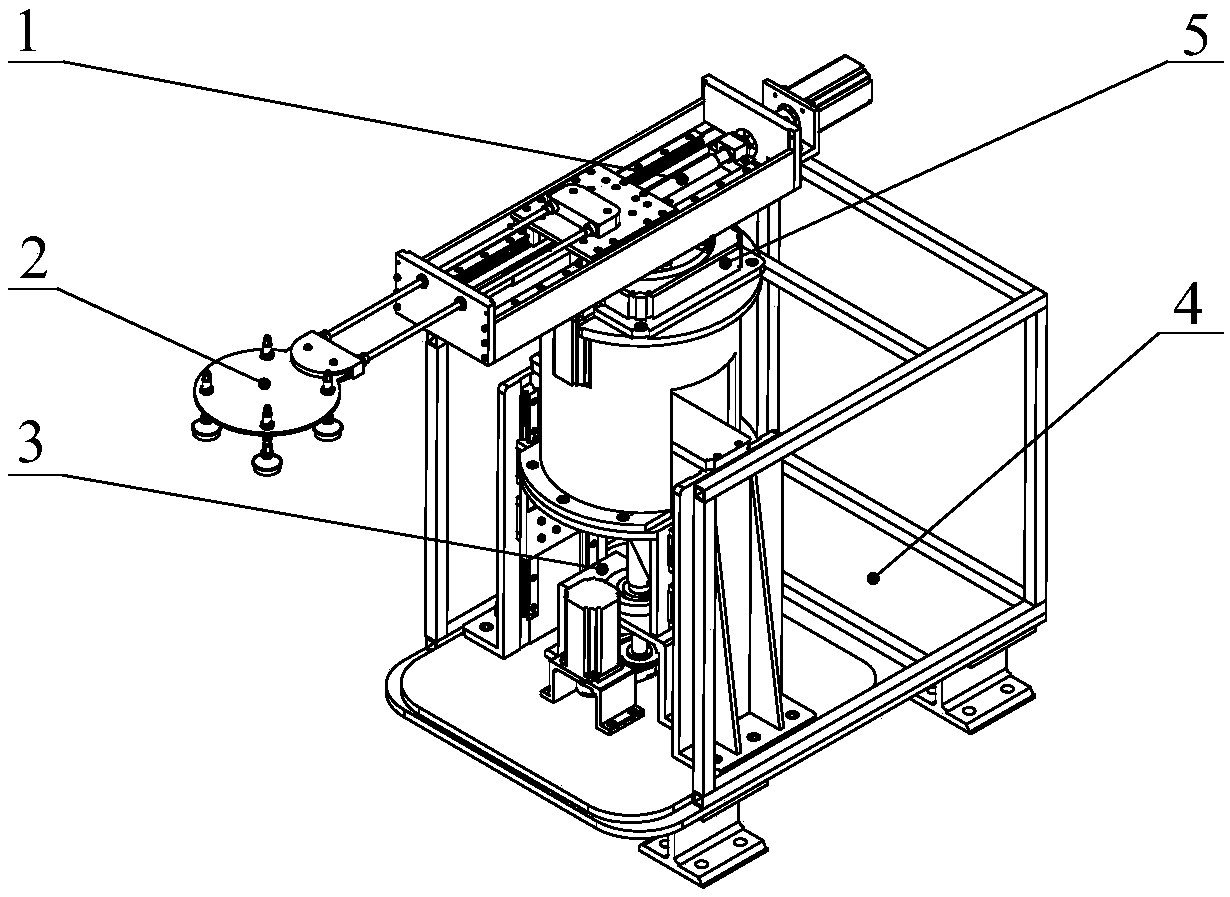 Cylindrical coordinate type automatic feeding and discharge mechanical hand